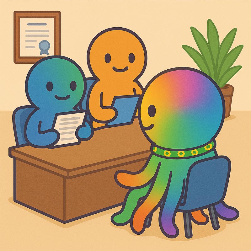 Pessoa a rever e ajustar um currículo numa secretária.